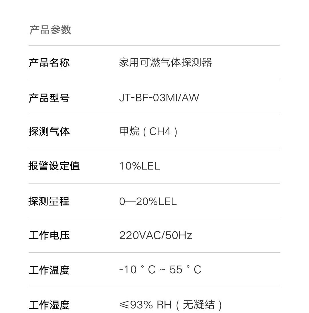 Смарт-аксессуары 小米天然气卫士警器家用燃气泄漏检测消防认证智能远程定期自检 MIUI