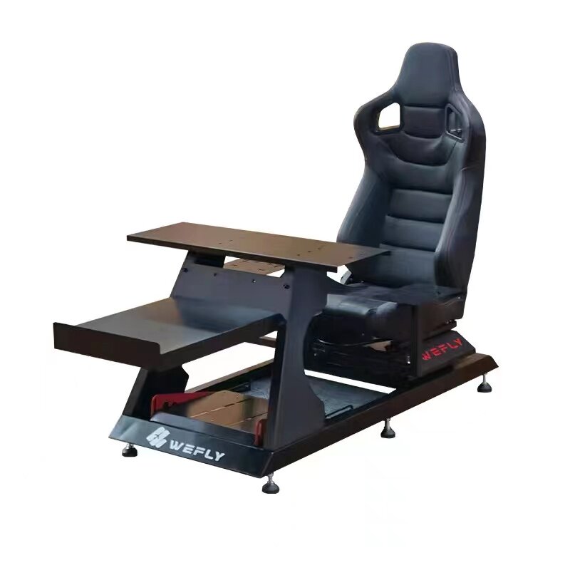 Multi-function electric flight simulation seat cockpit three-screen display stand supports honeycomb YOKE Tumaster Logitech Saitek flight simulation rocker foot rudder