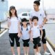 Parent-child summer clothes 2023 new trendy family of three, family of four, mother and daughter family sports suits, school class uniforms