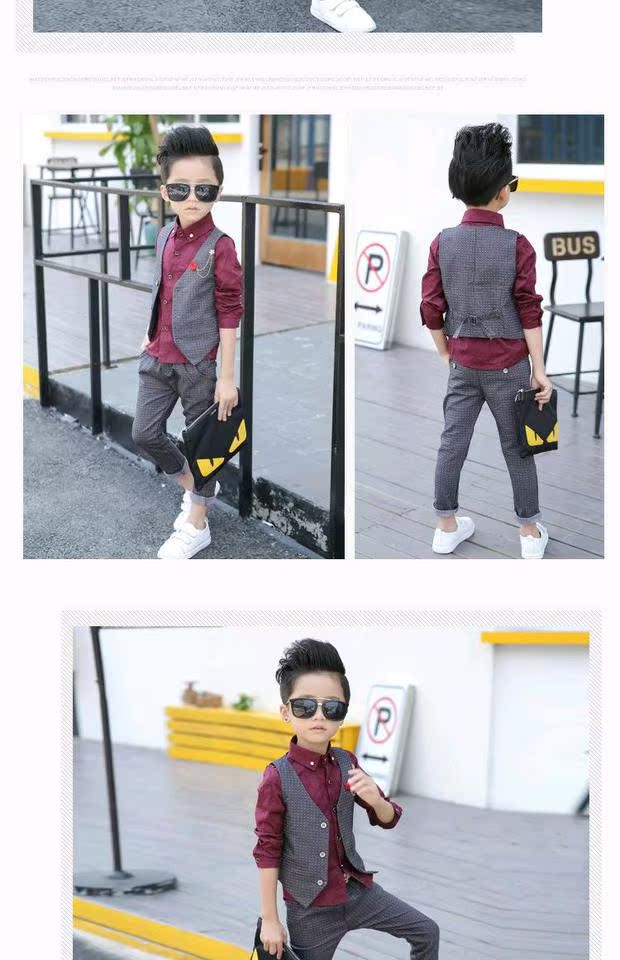 Bộ vest 3 bé trai mùa xuân và mẫu mùa thu 5 Phiên bản Hàn Quốc 7 hoa cô gái 4 áo ba lô set 6 tuổi cho bé váy mùa thu 8 quần áo trẻ em cao cấp