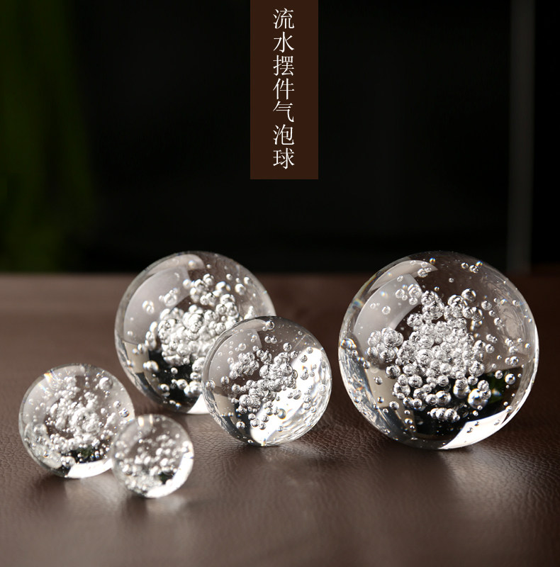 Multi-number complete crystal bubble ball decoration glass ball creative gift rockery pool water polo accessories