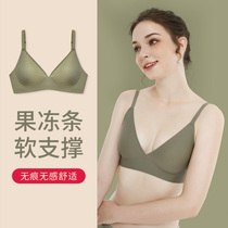 Mousse-free underwear Female small breasts Gathered Without Steel Ring Bra Thin large breasted and small anti-sagging adjusted bra