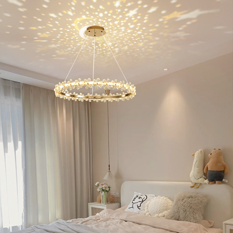 Light luxury crystal chandelier simple modern hall main lamp Nordic 2021 new fashion bedroom living room living room lighting