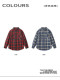 Hipanda Hello Panda retro classic red and blue plaid lapel shirt men's 2025 autumn new long-sleeved cardigan C