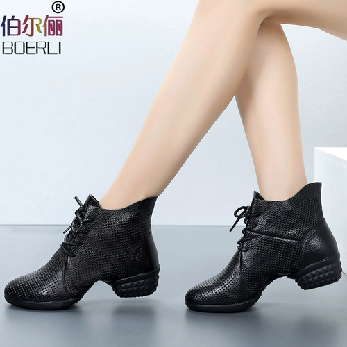 伯尔俪 Современная танцующая обувь, из натуральной кожи, мягкая подошва