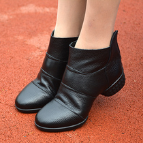 Berthias Spring Autumn Square Dance Shoes Genuine Leather Women Dance Shoes Modern Dance Shoes Soft-bottom Water Soldiers Bodybuilding Fuck Dancing Shoes