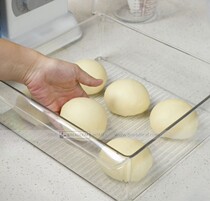 Transparent bread fermentation turnover box Dough fermentation box Baking dough box Pizza bread baking basin food box