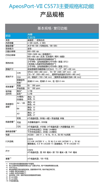 Máy photocopy màu Fuji Xerox ApeosPort-VII C5573 CPS SC tích hợp máy in bản sao A3 quét cài đặt cửa đến cửa - Máy photocopy đa chức năng