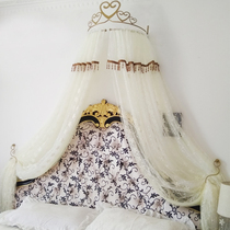 French romantic golden bedroom original design embroidered bed mantle hipster B & B hotel handmade nail beads bedside curtain