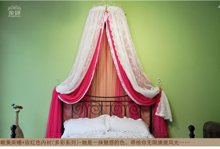 Jin huang gốc ins cô gái giường Công Chúa phong cách nhà 1.2 m giường đơn giản Bắc Âu giường rèm rèm giường 幔