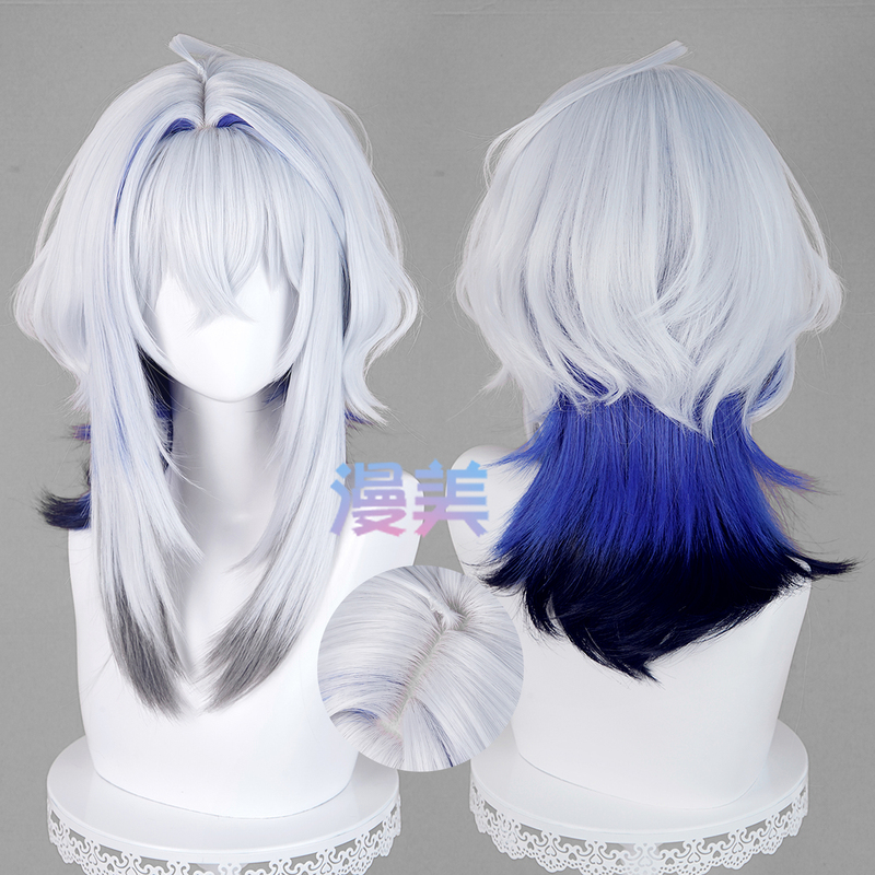 Manmei Mingchao Jiabailina Cosplay Wig Scalp Top Color-Blocked Gradient