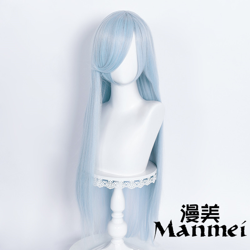 Style & 20Manmei   80cm Long straight Polychromatic Long bangs hair Mother modelling Practice Universal use cos Wigs   cosplay False hair