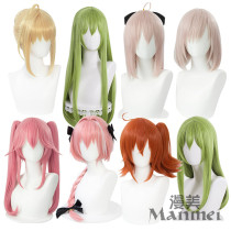 Mangami Fate FGO Sakura Saber My King Afun Kidu Mashu Front Grunts Cos Wig