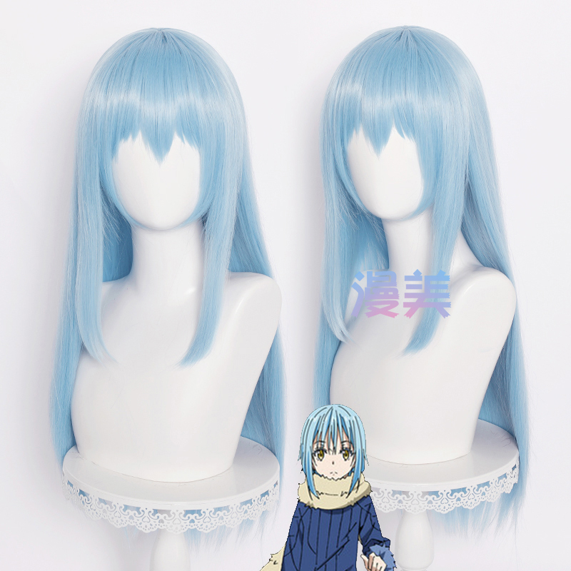 Manmei: That Time I Got Reincarnated as a Slime - Rimuru Cosplay Wig, Round Head Top