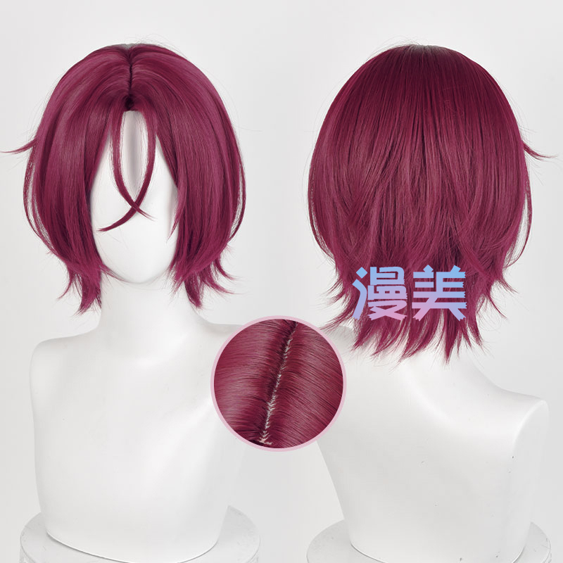 Manmei Men's Swimming Club Free! Swimming Club Matsuoka Rin Cosplay Wig, Realistic Scalp Top, Long Bangs