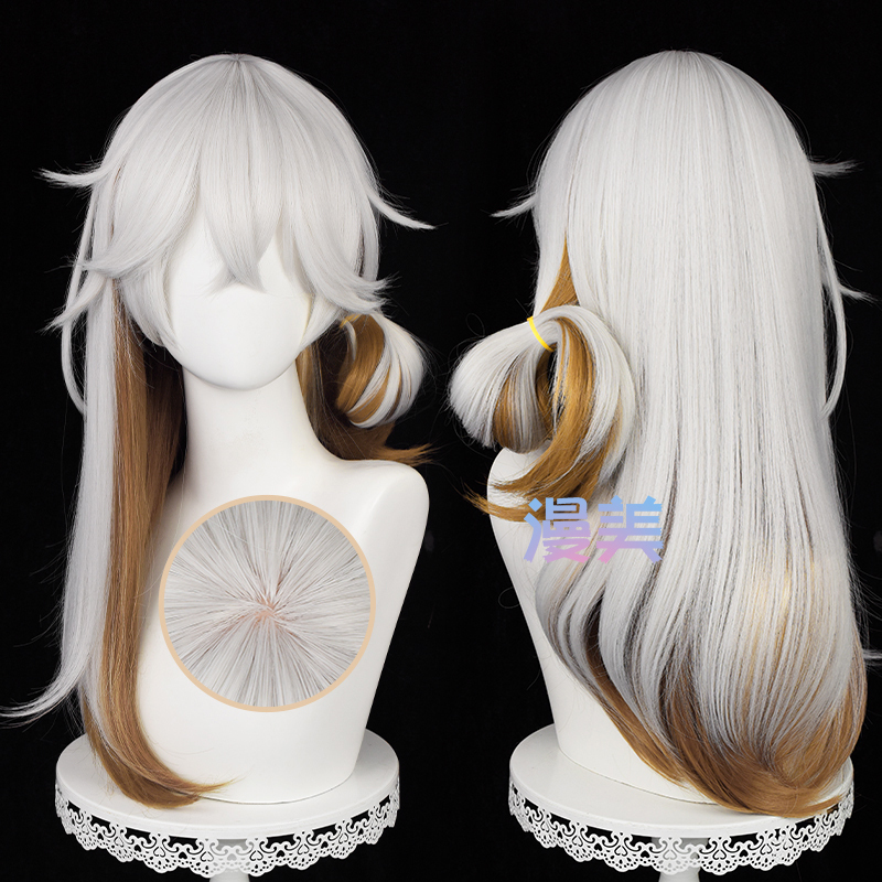 Manmei Back to the Future 1999 Rabbit Fur Handbag Cosplay Wig Simulated Scalp Special Color Matching