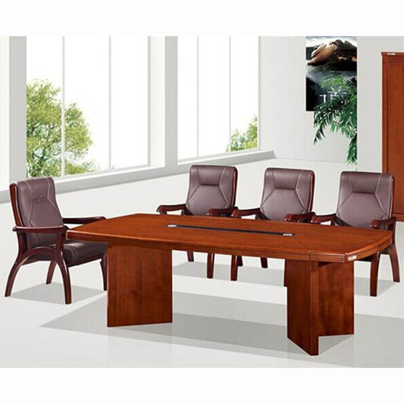 Office furniture solid wood conference table paste veneer conference table office long table computer desk conference long table