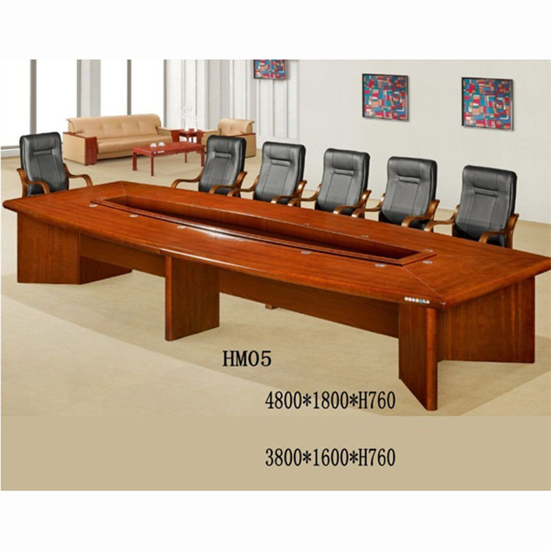 Manufacturers direct solid wood conference table high - end office desk training table 3 8 meters meeting desk