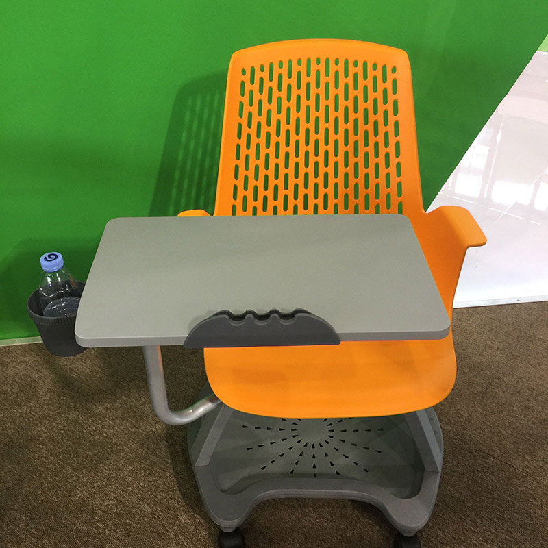 Table and chair one thickened plastic student training chair with large font board Simple staff meeting chair Event venue chair