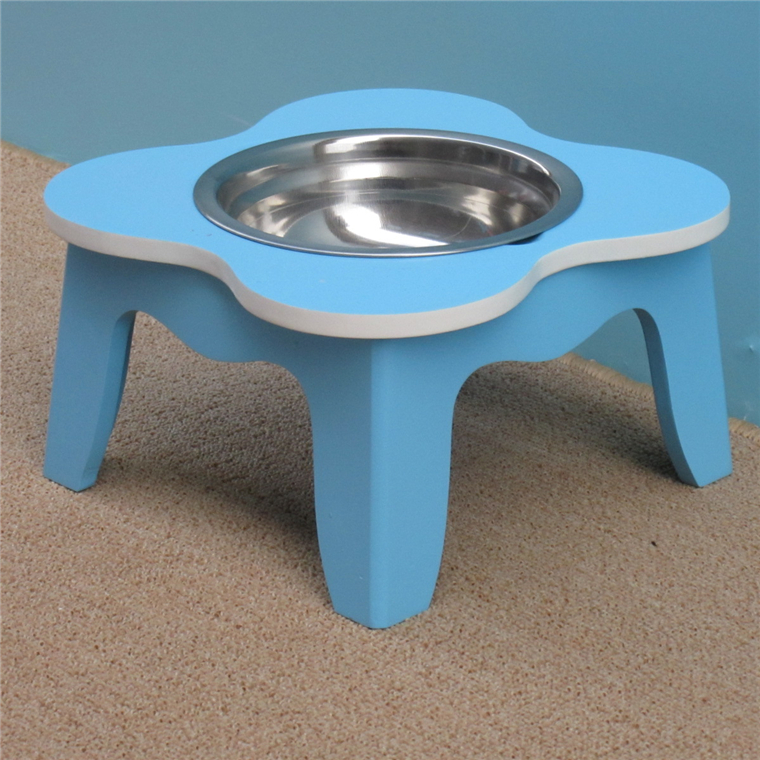 Protection Cervical large dog food basin Stainless Steel Dog Food Bowl LARGE DOGS EAT RICE BOWLS RACK BAKING LACQUERED WOODEN PET DINING TABLE
