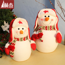 Lynje 45CM Christmas decorations snowman desktop Christmas decorations Mercy Christmas Scene Christmas Scene Christmas Scene Placement View
