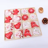 Деревянный декор, маленькое украшение для ногтей, подвеска, 12 шт, со снежинками