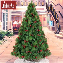 Linger 210CM 2 1m small pine fruit red fruit mixed pine needle tree shop window Christmas decoration Christmas tree