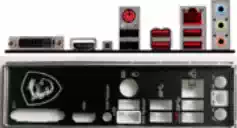 00044 original MSI B450M BAZOOKA PLUS BAZOOKA motherboard baffle physical drawing