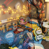 Room Original Mosquito Net Student Dorm Room Dorm Room Single Bed Square Top Encryption Anti-Dust Mosquito Net Children Vivid mosquito nets
