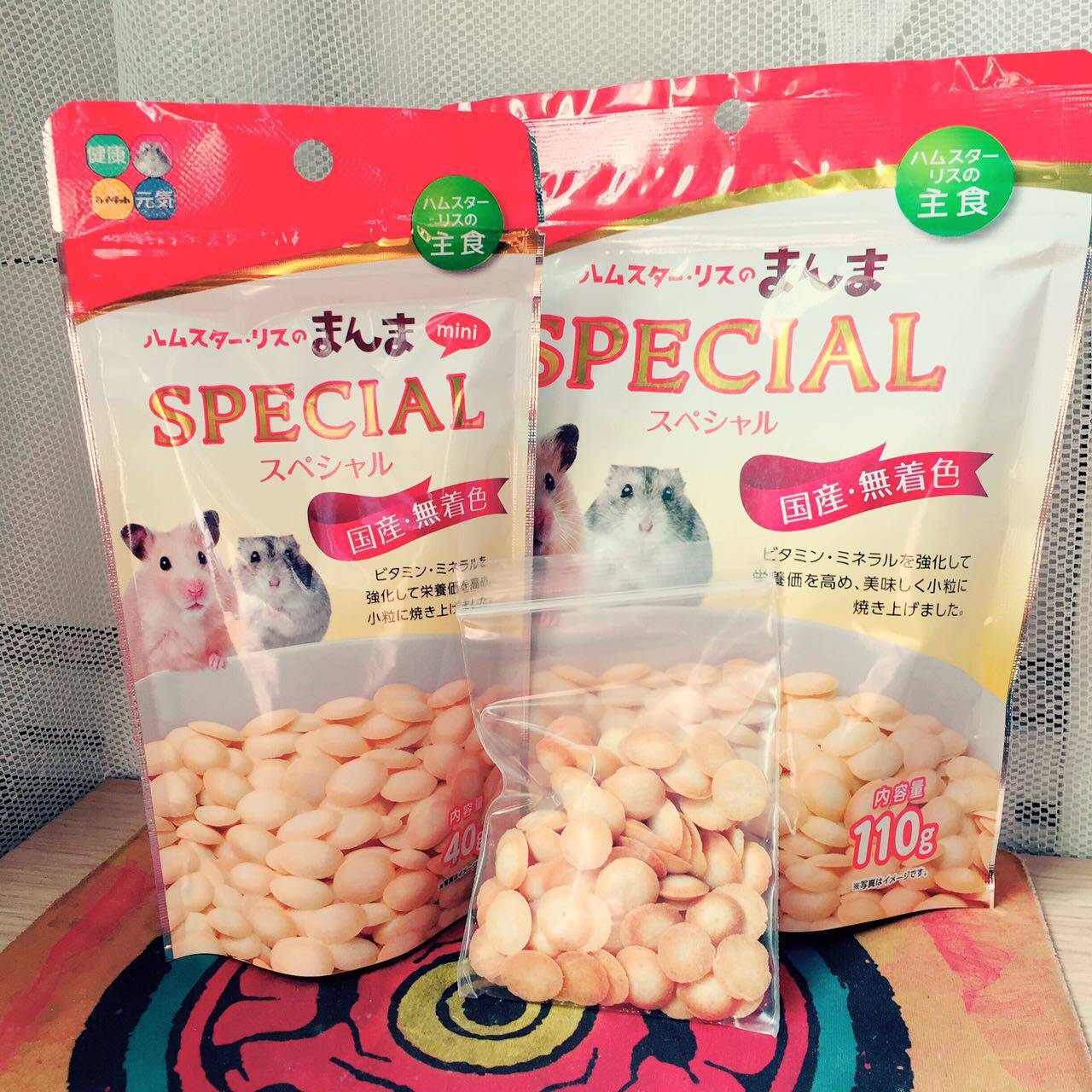 Japan's Hipet Genki Egg Pancake Whole Bag Hamster Snack 5g Packed for Trial Eating 40g