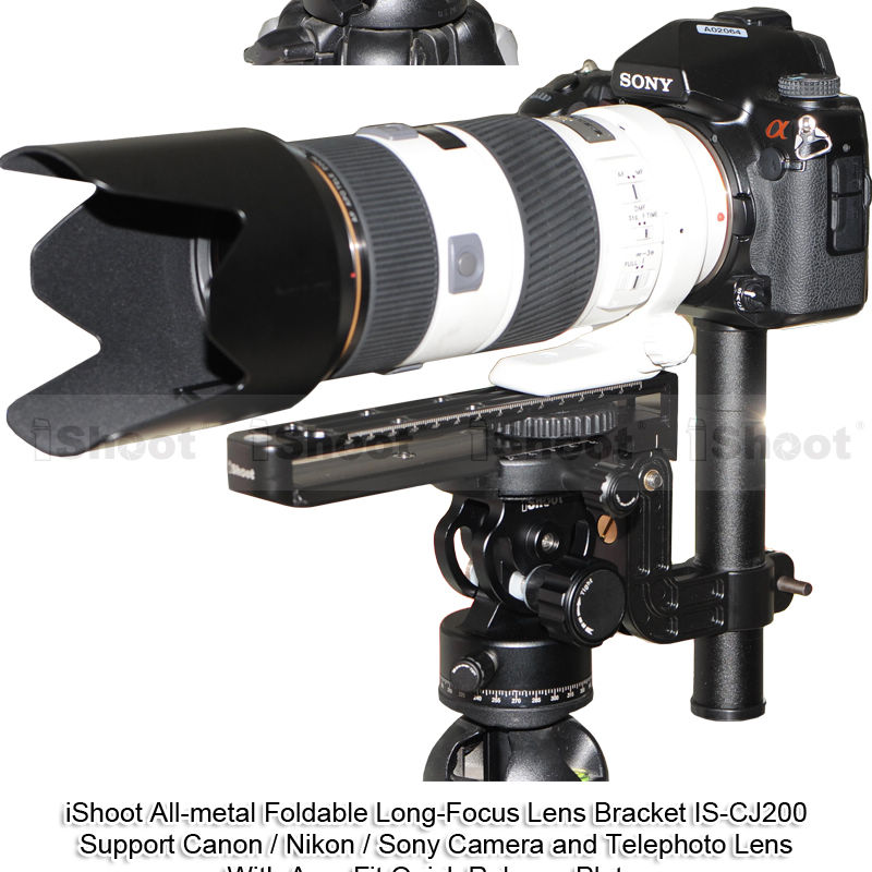 IS-CJ200 Folding Telephoto Bracket for Sony 70-200 100-400 200-600 Micro Single Eye Camera Lens