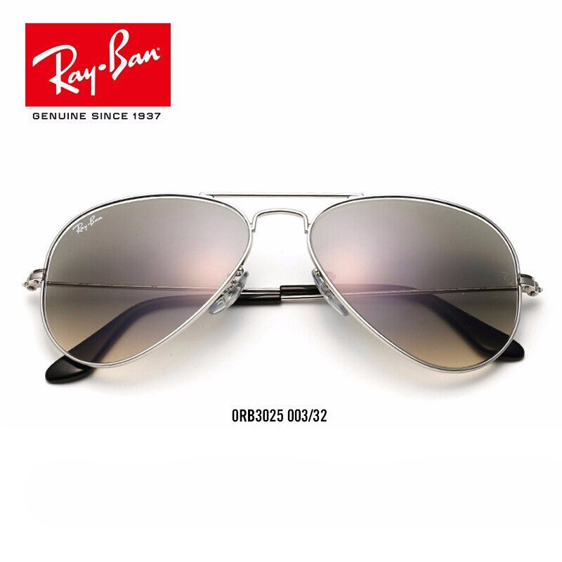 RayBan Ray-Ban sunglasses men's and women's toad mirror personality gradient color pilot sunglasses round face 0RB3025