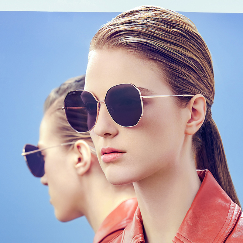 Tyrannosaurus Sunglasses Female Anti-UV Round Face Net Red Large Frame Thin Polygon Sunglasses Korean Trend BL7061