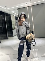 Thom Browne hoodie women 2020 new waffle TB top men Tom brown zip coat