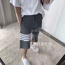 Aina Ridai Thom Browne20 spring and summer new TB four-bar striped waffle mens and womens five-point shorts