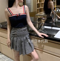 Thom Browne sleeveless T-shirt TB summer striped bow ice silk camisole vest base shirt Women