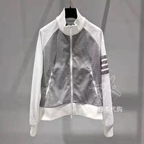 thom browne 20 new TB four-bar mesh cloth pocket sports stand collar sunscreen zipper jacket jacket