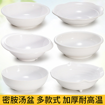 A5 restaurant soup bowl commercial large Bowl White large soup basin melamine bowl pickleed fish basin plastic large noodle bowl for Rice Bowl