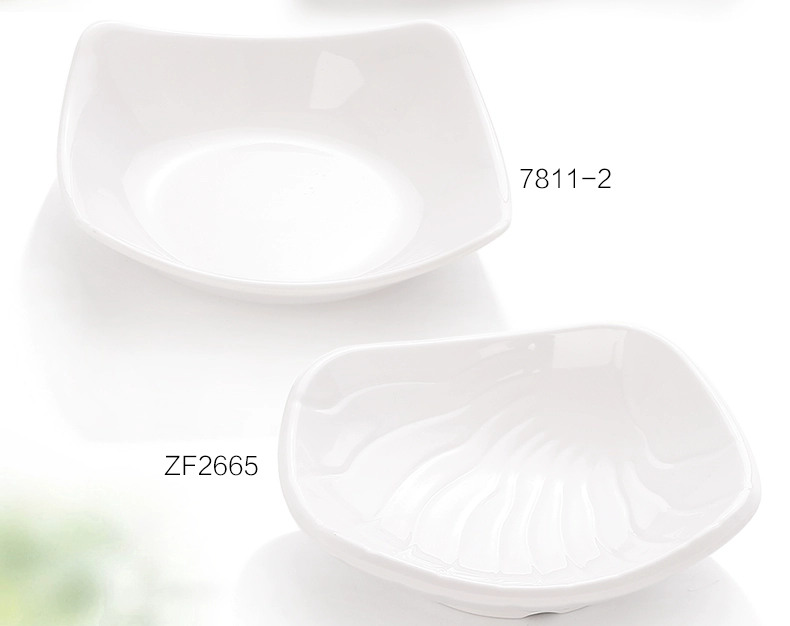 A5 giả sứ melamine bộ đồ ăn trắng sáng tạo lẩu món ăn nước tương món ăn nhựa món ăn nhà hàng món ăn nhỏ món ăn mô hình món ăn