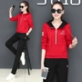 Trang phục thể thao đôi sao Jinleao 2018 Thu Lumei Thời trang Anqi Nữ thể thao và giải trí - Thể thao sau bộ thu đông adidas nam