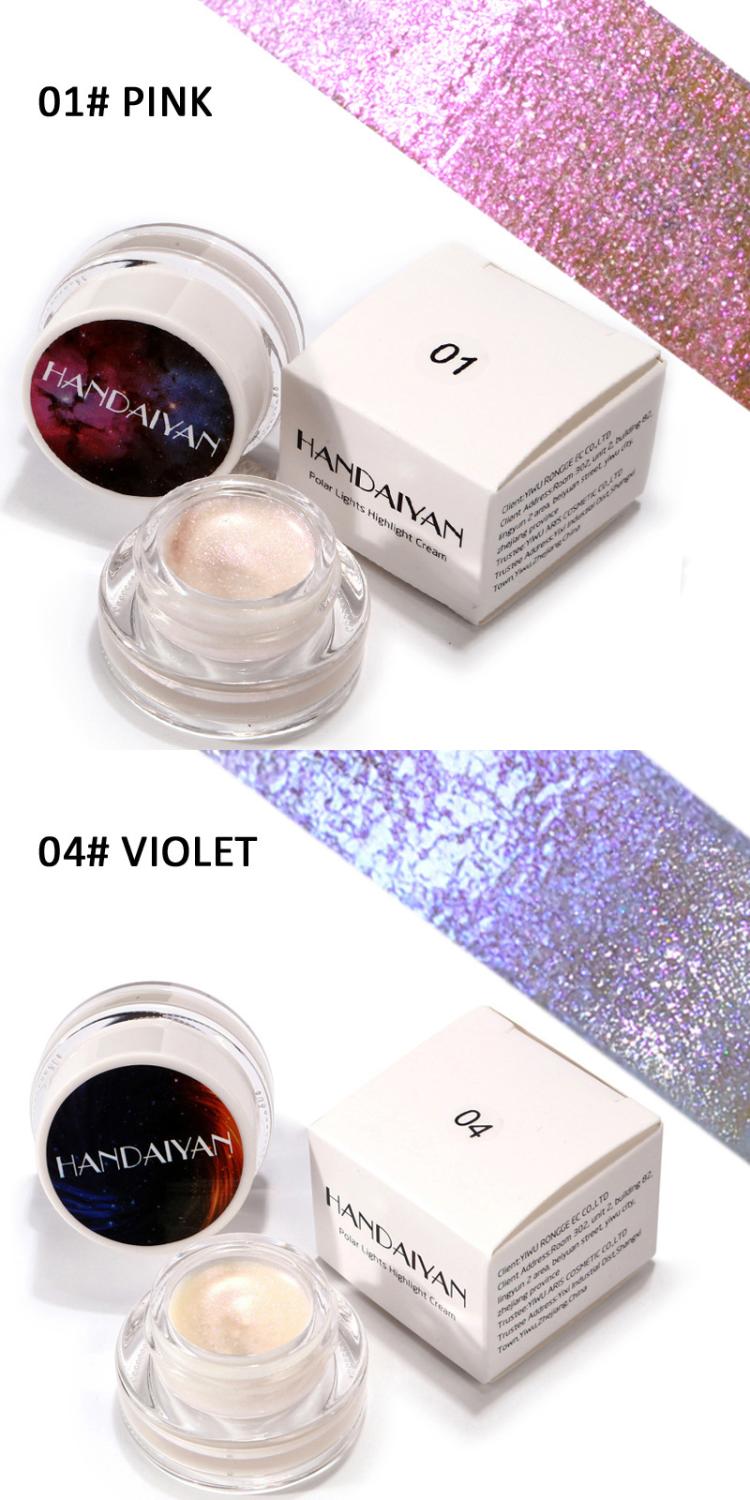 Ins với cùng một đoạn 5 màu cực quang cầu vồng phấn mắt cao bóng đầy màu sắc tắc kè hoa đầy màu sắc nổi bật phân cực nổi bật dán bắt sáng