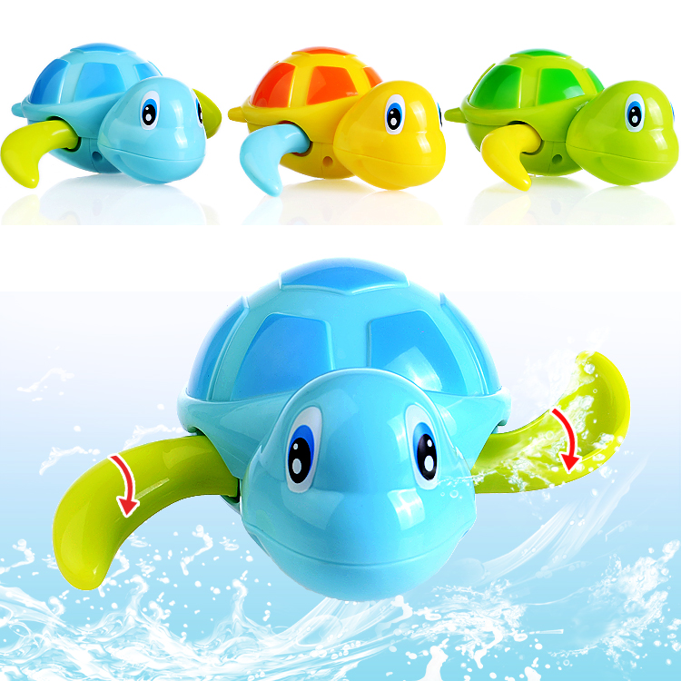 Huile Hongzhi baby bath toy Children clockwork water spray dolphin baby bath toy Cool swimming turtle