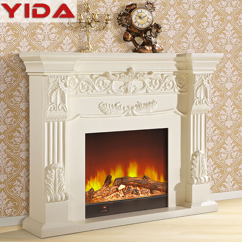 European-style fireplace decoration cabinet porch solid wood TV cabinet 1 5 1 8 meters American simulation fire heating electric fireplace core