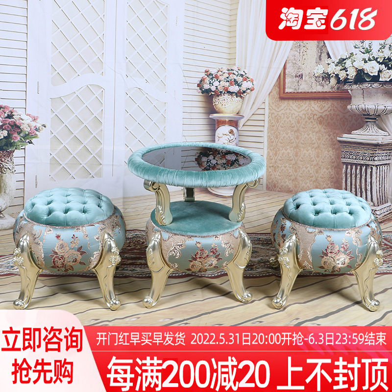 Eurostyle balcony table and chairs Three sets indoor villa Home Bedroom Casual Chair Sofa Chair Round Table Small Family type Composition