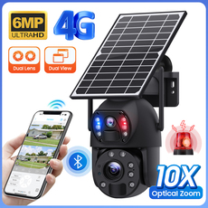 4g/5g摄像头 跨境太阳能4g网络摄像头野外防盗 ubox摄像机solar camera10zoom