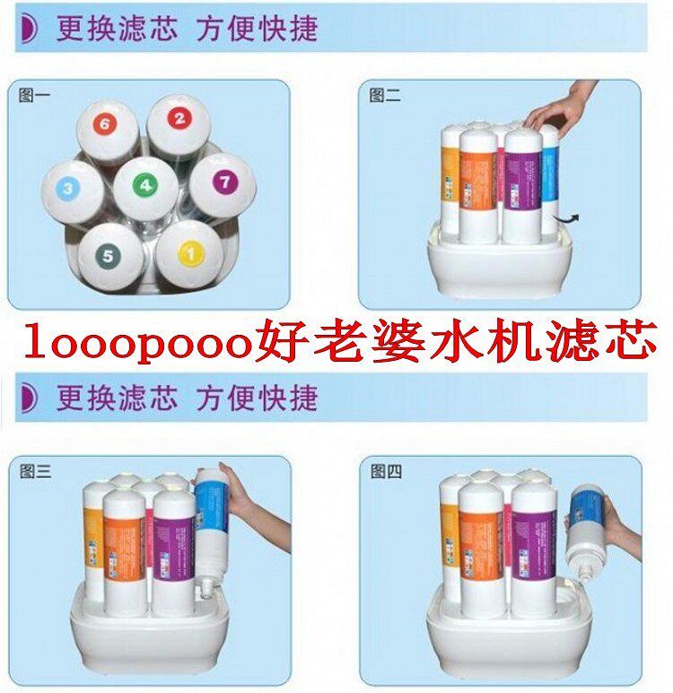 loopooo good wife water purifier level 1 to 7 filter core accessories horizontal direct drinking machine