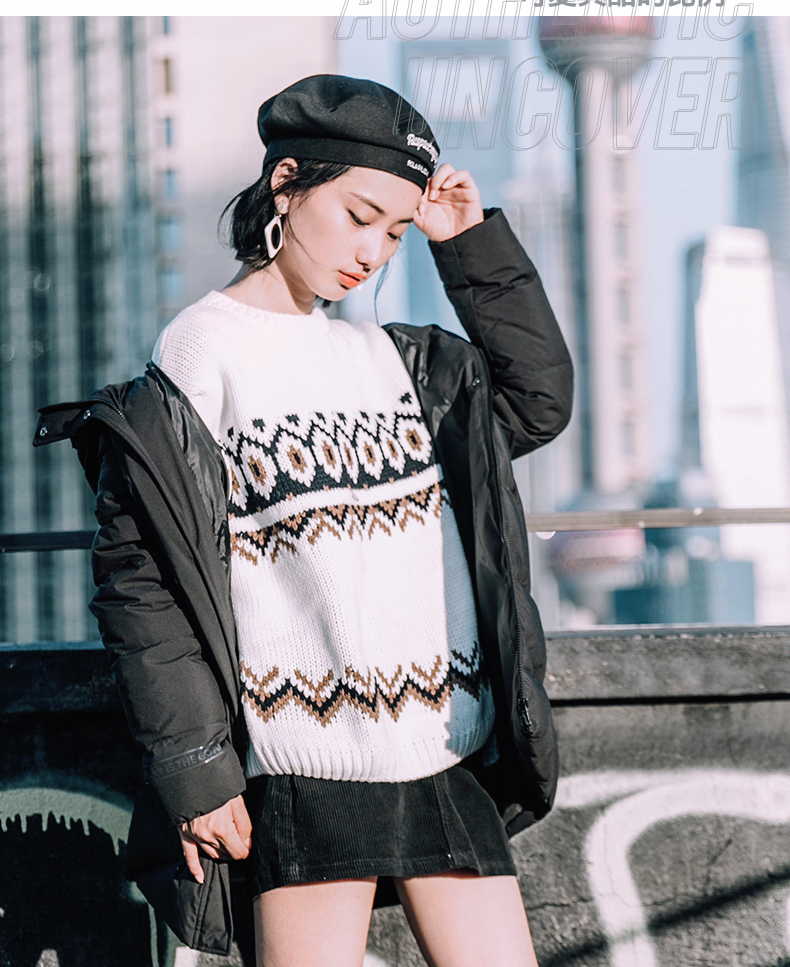 鸟 女 2018 khóa kéo mới mùa thu đông mới mở quần áo thể thao nữ xuống áo phao dáng dài hàn quốc