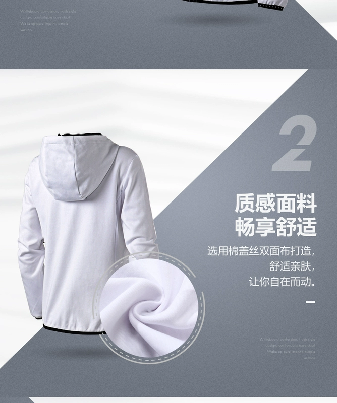 2018 loạt áo dài tay áo trùm đầu áo thun thể thao nữ cotton thể thao 4843150 áo phông dài tay nam