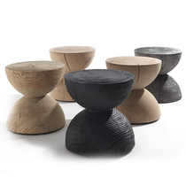 Nordic wooden pier log wooden pile stool creative homestay hotel decoration decoration mobile small coffee table solid wood shelf