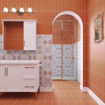 Moroccan vintage tiles 200 kitchen bathroom balcony outdoor old Shanghai wind non-slip wear-resistant tile floor tiles